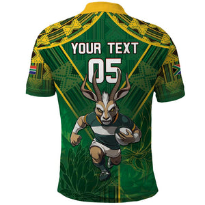 Custom South Africa Rugby 2024 Polo Shirt Go Bokke African Pattern