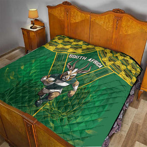 South Africa Rugby 2024 Quilt Go Bokke African Pattern