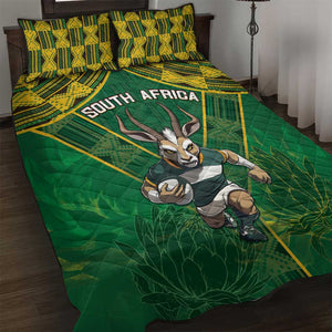 South Africa Rugby 2024 Quilt Bed Set Go Bokke African Pattern