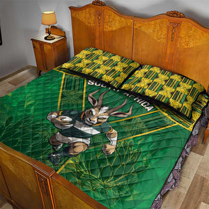 South Africa Rugby 2024 Quilt Bed Set Go Bokke African Pattern