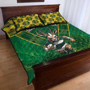 South Africa Rugby 2024 Quilt Bed Set Go Bokke African Pattern