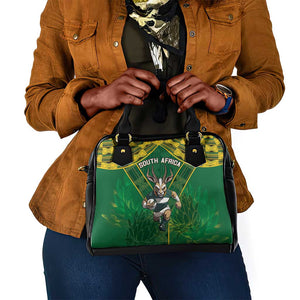 South Africa Rugby 2024 Shoulder Handbag Go Bokke African Pattern