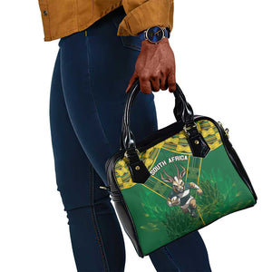 South Africa Rugby 2024 Shoulder Handbag Go Bokke African Pattern