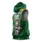 Custom South Africa Rugby 2024 Sleeveless Hoodie Go Bokke African Pattern - African Pride