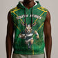 Custom South Africa Rugby 2024 Sleeveless Hoodie Go Bokke African Pattern - African Pride
