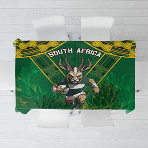 South Africa Rugby 2024 Tablecloth Go Bokke African Pattern