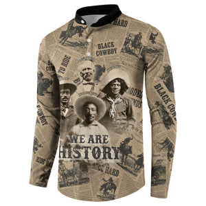 Black Cowboy Button Sweatshirt Western Rodeo Melanin Black History