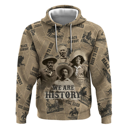 Black Cowboy Hoodie Western Rodeo Melanin Black History