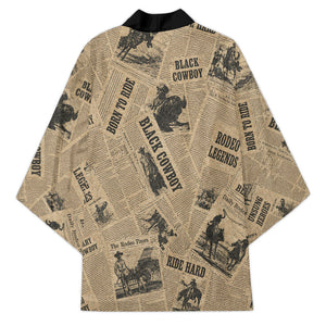 Black Cowboy Kimono Western Rodeo Melanin Black History