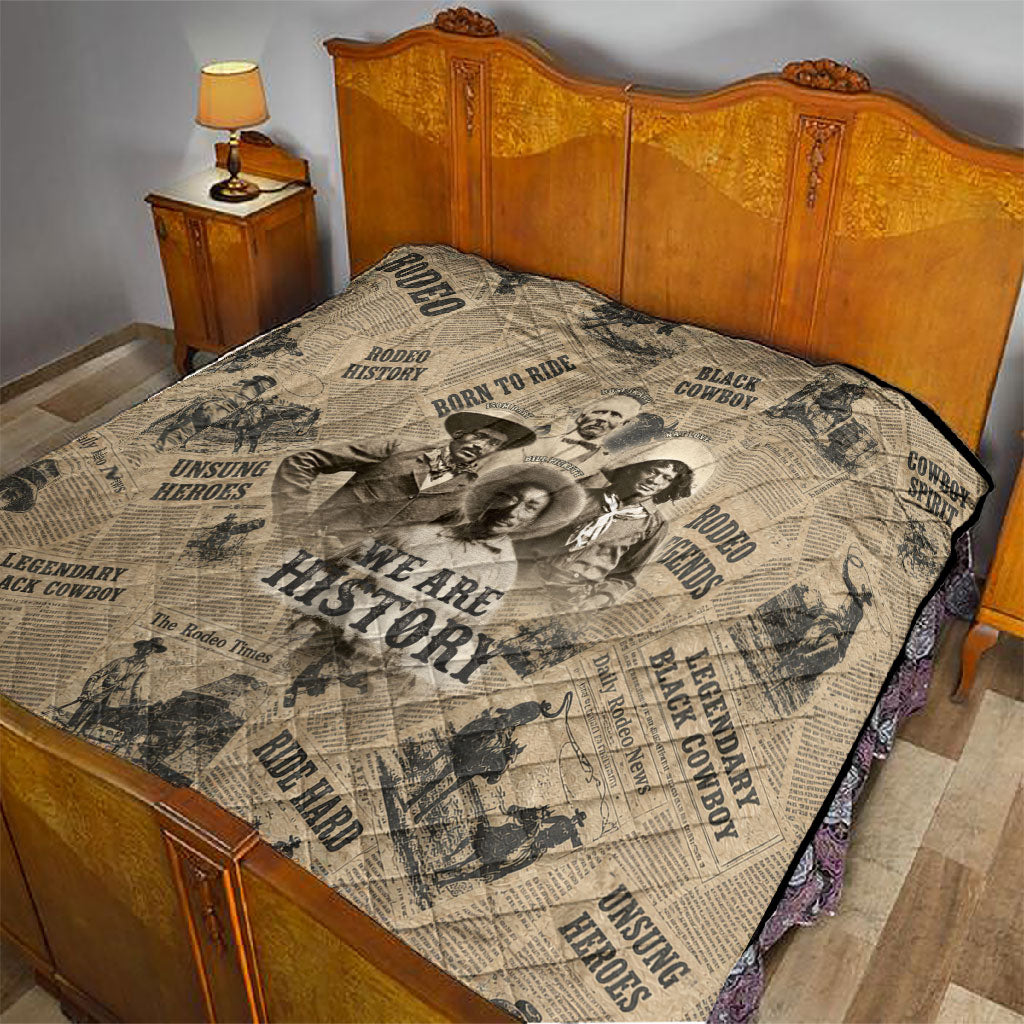 Black Cowboy Quilt Western Rodeo Melanin Black History