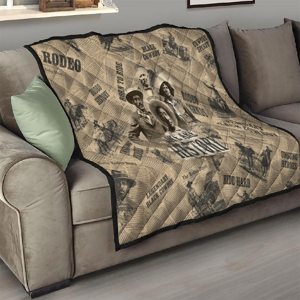 Black Cowboy Quilt Western Rodeo Melanin Black History