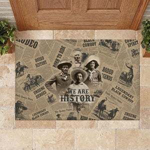 Black Cowboy Rubber Doormat Western Rodeo Melanin Black History