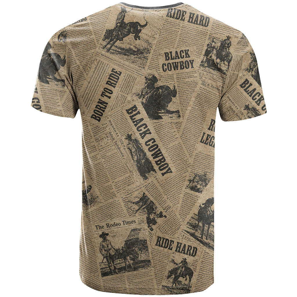 Black Cowboy T shirt Western Rodeo Melanin Black History