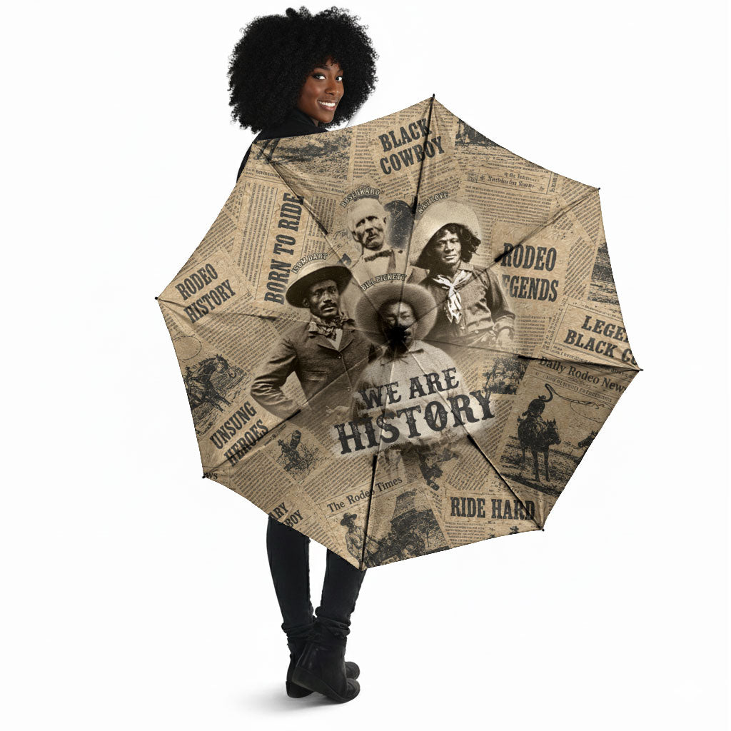 Black Cowboy Umbrella Western Rodeo Melanin Black History