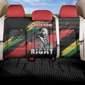 MLK Honoring The Legacy Back Car Seat Cover Black Version