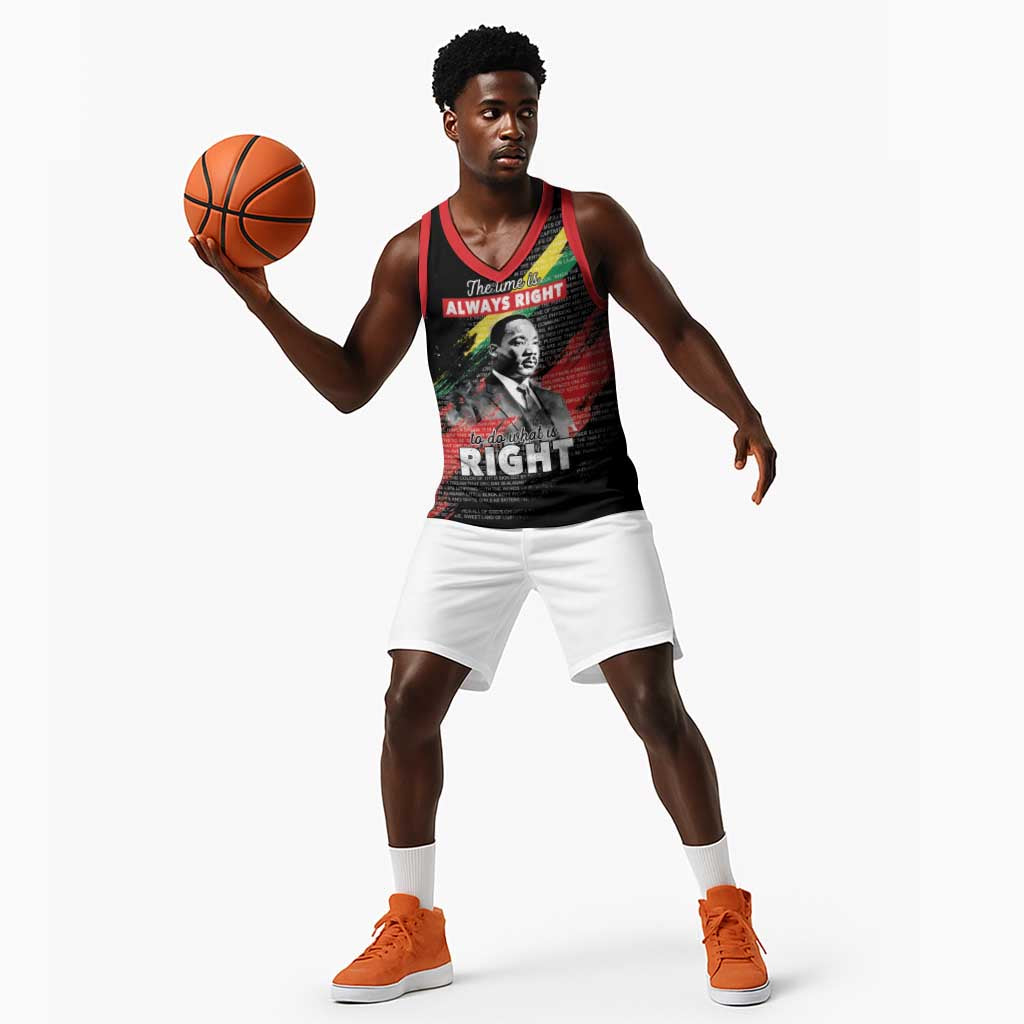 MLK Honoring The Legacy Basketball Jersey Black Version LT05