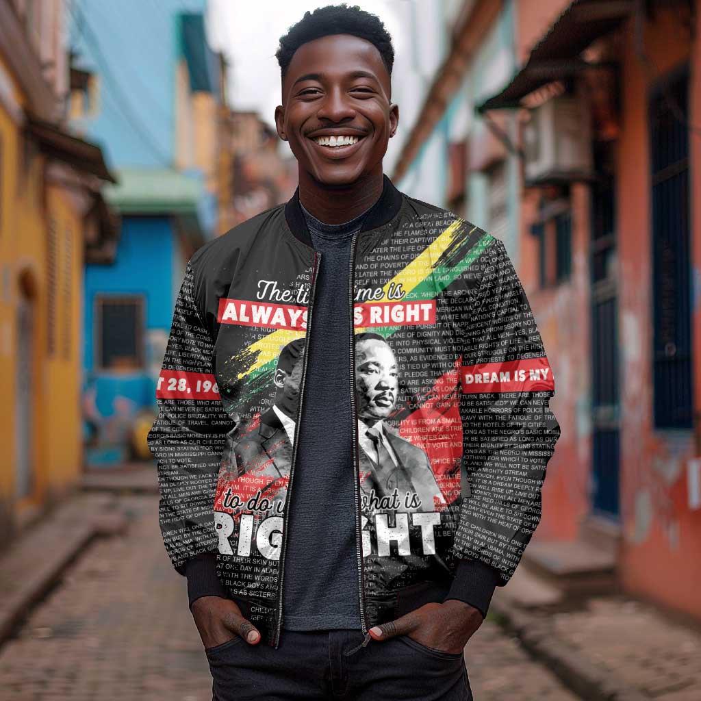 MLK Honoring The Legacy Bomber Jacket Black Version