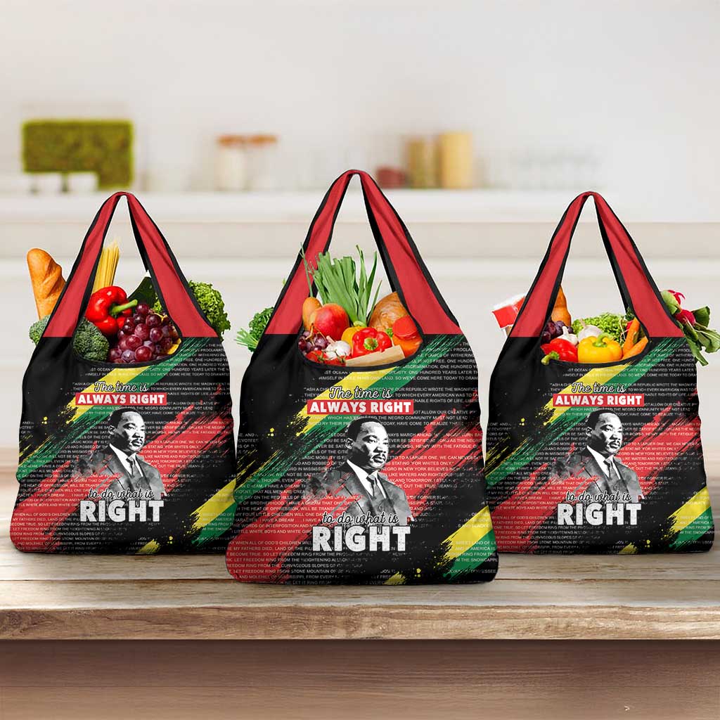 MLK Honoring The Legacy Grocery Bag Black Version