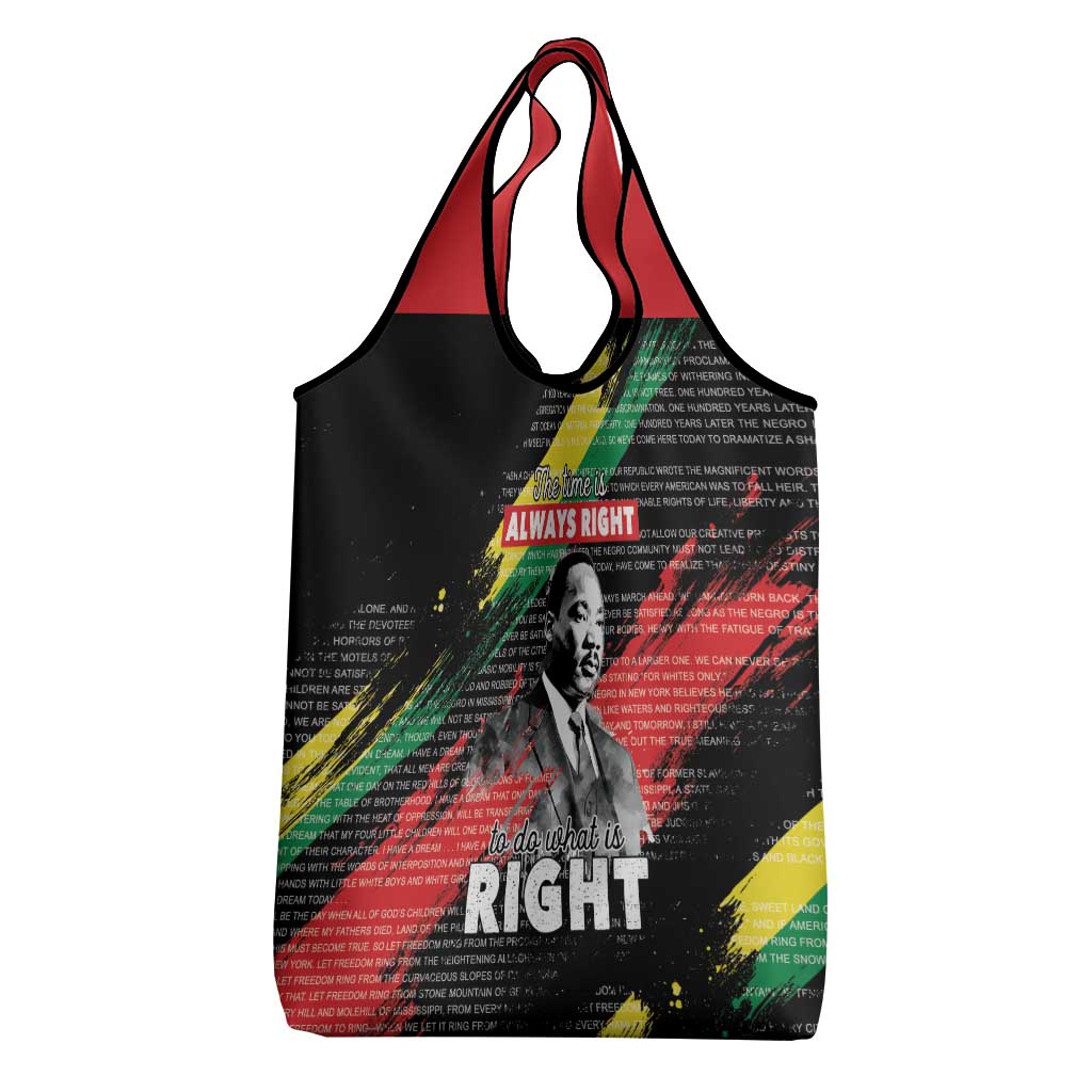 MLK Honoring The Legacy Grocery Bag Black Version