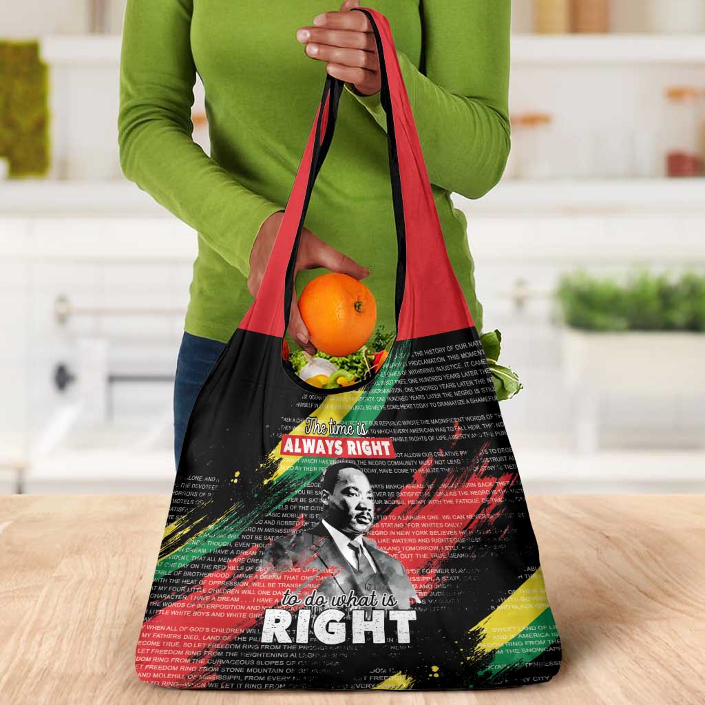 MLK Honoring The Legacy Grocery Bag Black Version