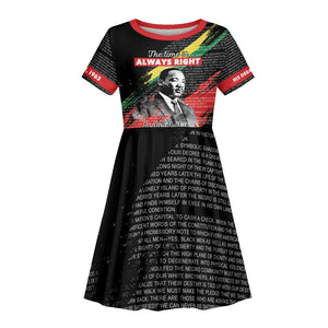 MLK Honoring The Legacy Kid Short Sleeve Dress Black Version