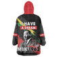 MLK Honoring The Legacy Kid Wearable Blanket Hoodie Black Version