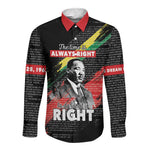 MLK Honoring The Legacy Long Sleeve Button Shirt Black Version