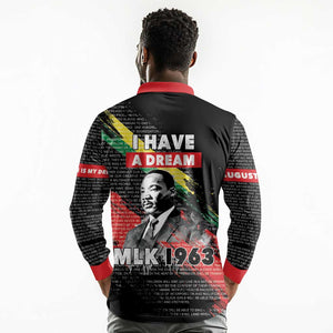 MLK Honoring The Legacy Long Sleeve Polo Shirt Black Version