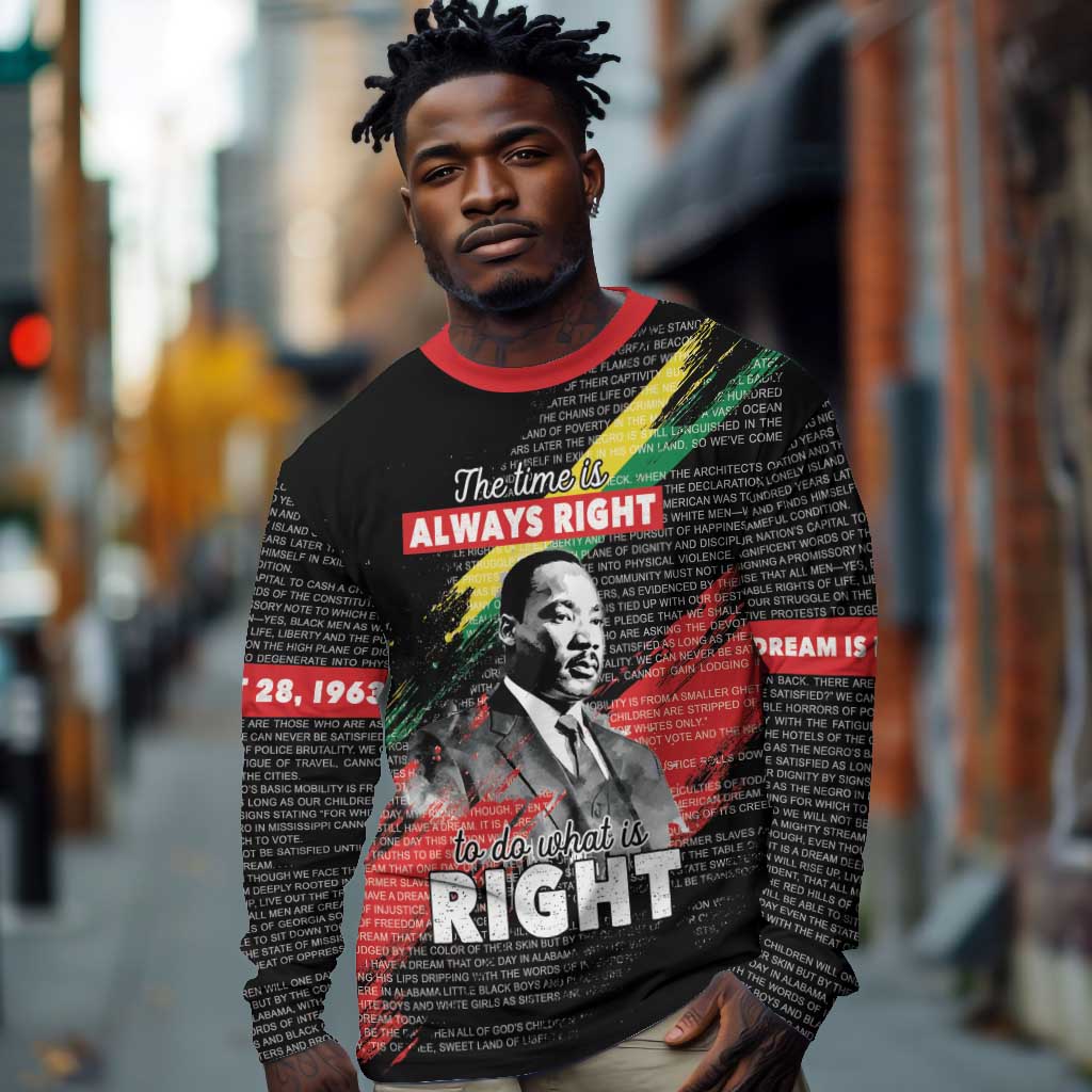 MLK Honoring The Legacy Long Sleeve Shirt Black Version