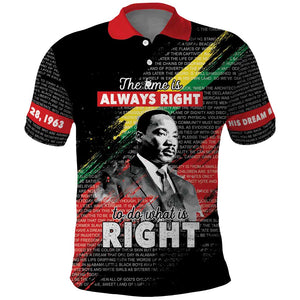 MLK Honoring The Legacy Polo Shirt Black Version