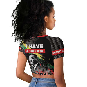 MLK Honoring The Legacy Raglan Cropped T shirt Black Version