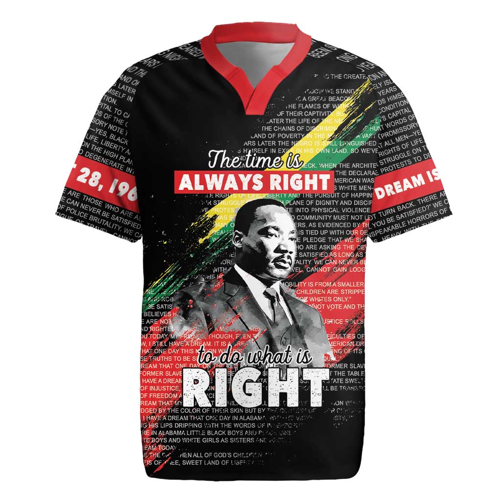 MLK Honoring The Legacy Rugby Jersey Black Version