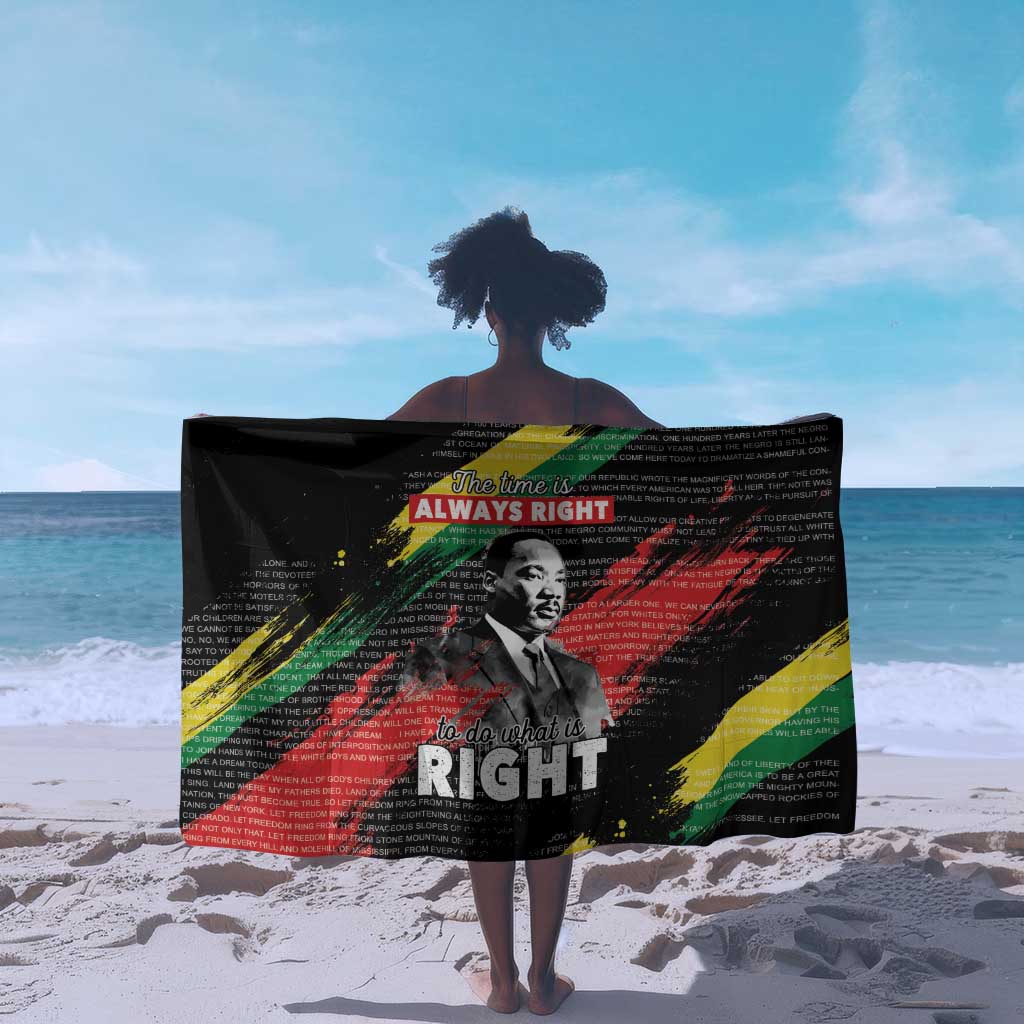MLK Honoring The Legacy Sarong Black Version