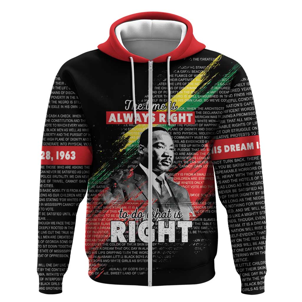 MLK Honoring The Legacy Zip Hoodie Black Version