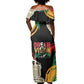 Remembering The Legacy Of MLK Off Shoulder Maxi Dress