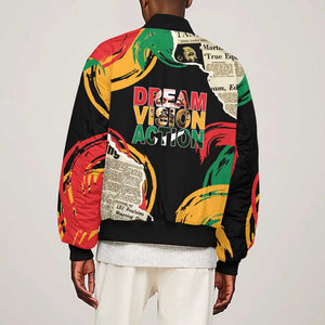 Remembering The Legacy Of MLK Sleeve Zip Bomber Jacket