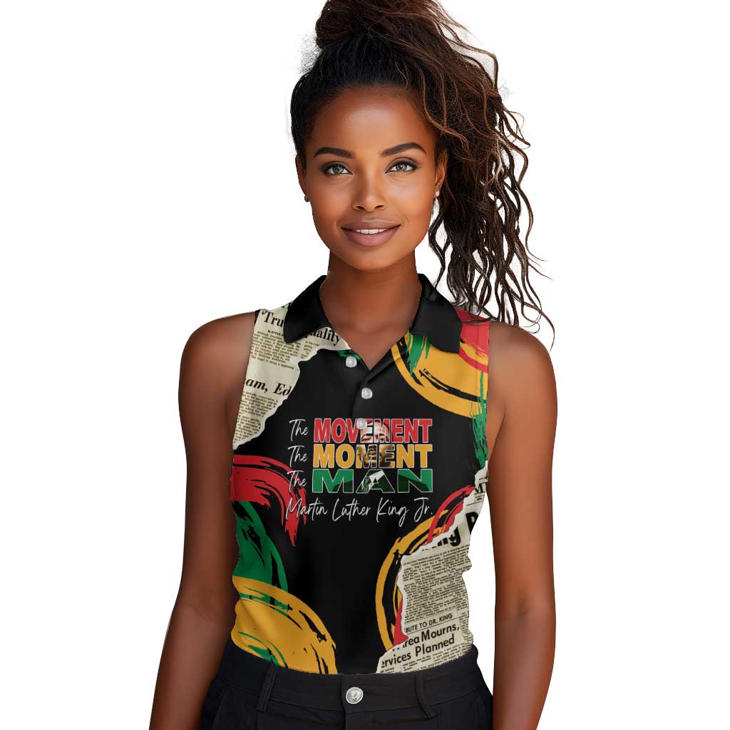 Remembering The Legacy Of MLK Women Sleeveless Polo Shirt