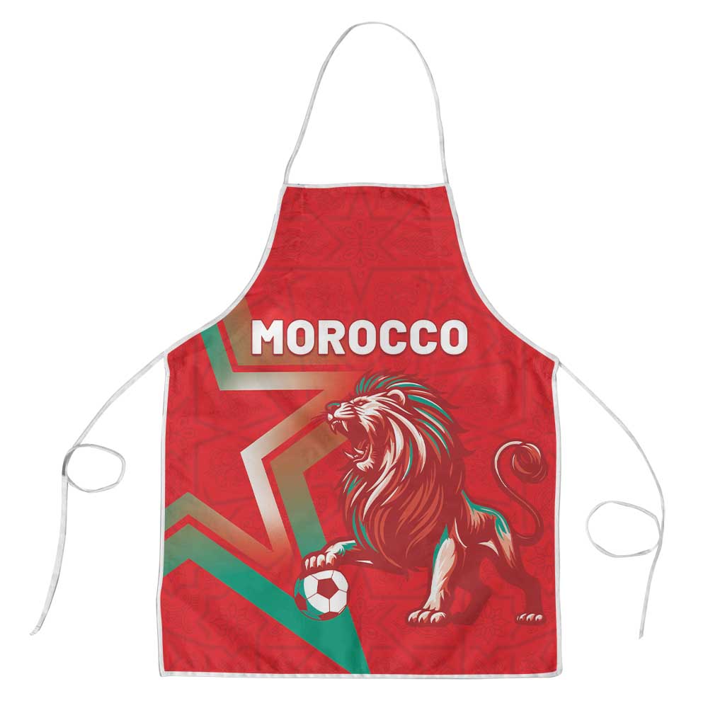 Morocco WC Football 2026 Apron Go Champions Lion Spirit - African Pride