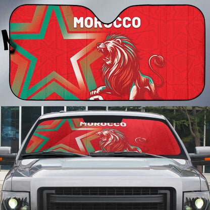Morocco WC Football 2026 Auto Sun Shade Go Champions Lion Spirit - African Pride