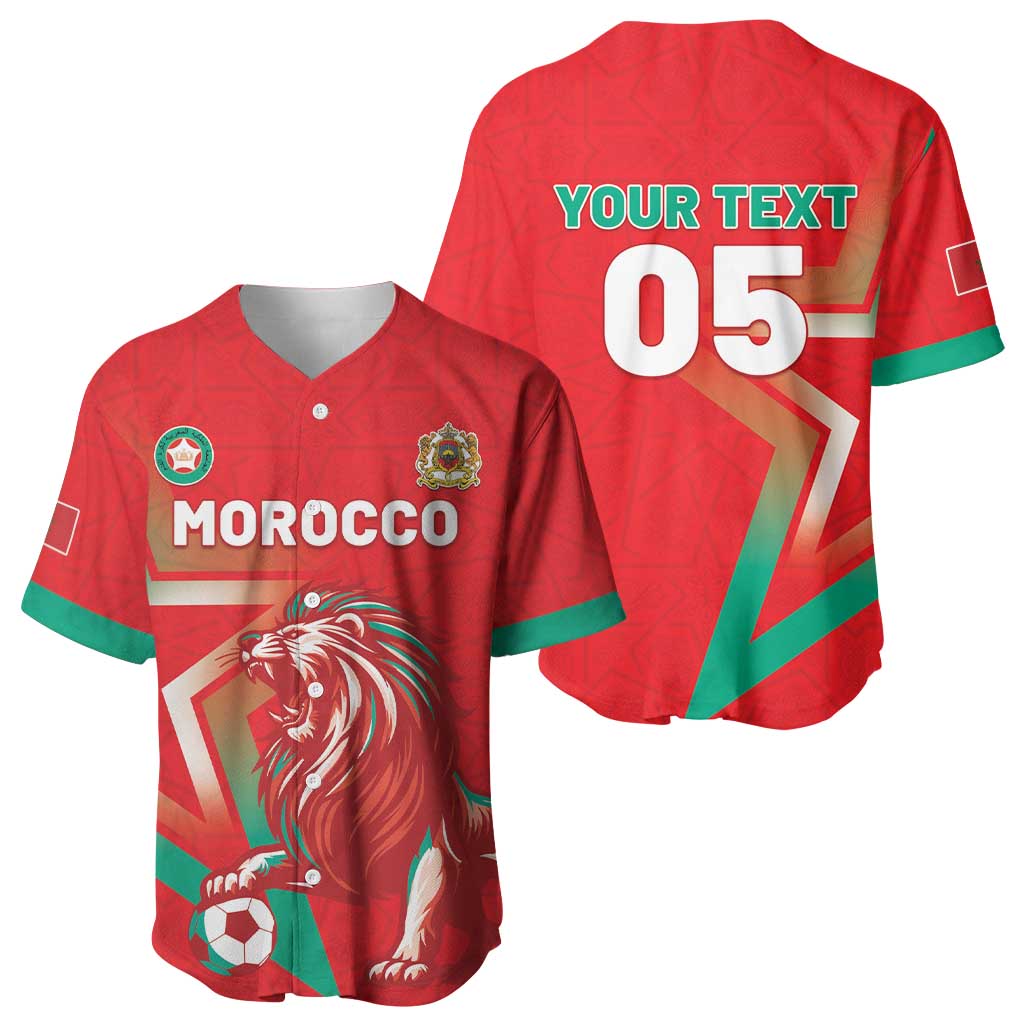 Custom Morocco WC Football 2026 Baseball Jersey Go Champions Lion Spirit LT05