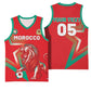 Custom Morocco WC Football 2026 Basketball Jersey Go Champions Lion Spirit - African Pride