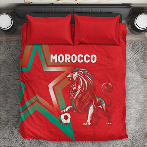 Morocco WC Football 2026 Bedding Set Go Champions Lion Spirit - African Pride
