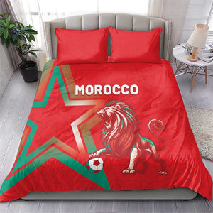 Morocco WC Football 2026 Bedding Set Go Champions Lion Spirit - African Pride