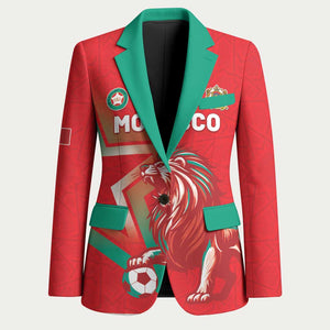 Custom Morocco WC Football 2026 Blazer Go Champions Lion Spirit - African Pride