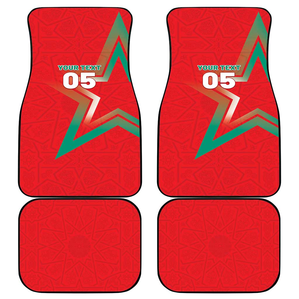 Custom Morocco WC Football 2026 Car Mats Go Champions Lion Spirit - African Pride