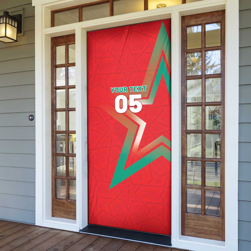 Custom Morocco WC Football 2026 Door Cover Go Champions Lion Spirit - African Pride