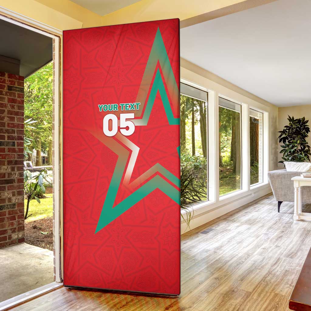 Custom Morocco WC Football 2026 Door Cover Go Champions Lion Spirit - African Pride