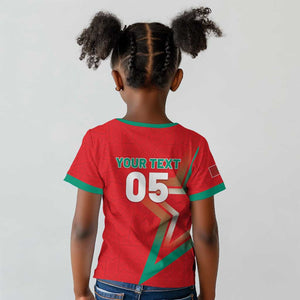 Custom Morocco WC Football 2026 Kid T shirt Go Champions Lion Spirit LT05