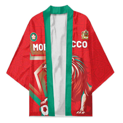 Custom Morocco WC Football 2026 Kimono Go Champions Lion Spirit - African Pride