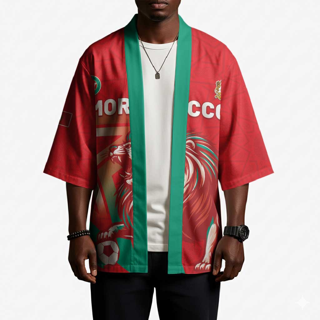 Custom Morocco WC Football 2026 Kimono Go Champions Lion Spirit - African Pride
